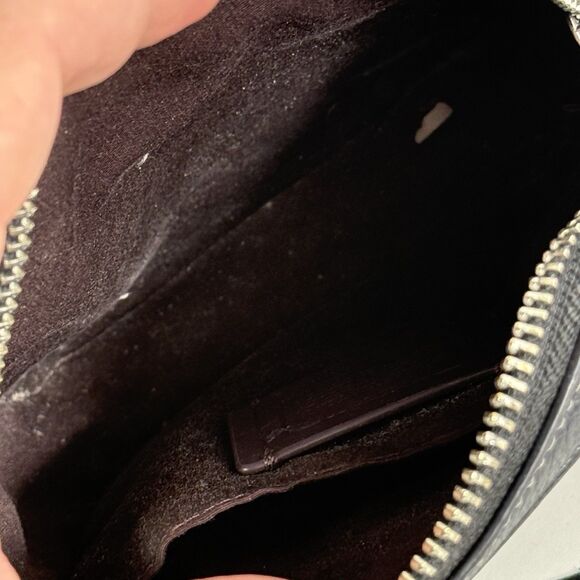 Coach Sullivan Jacquard black silver heart print crossbody purse bag handbag sma - Picture 16 of 16